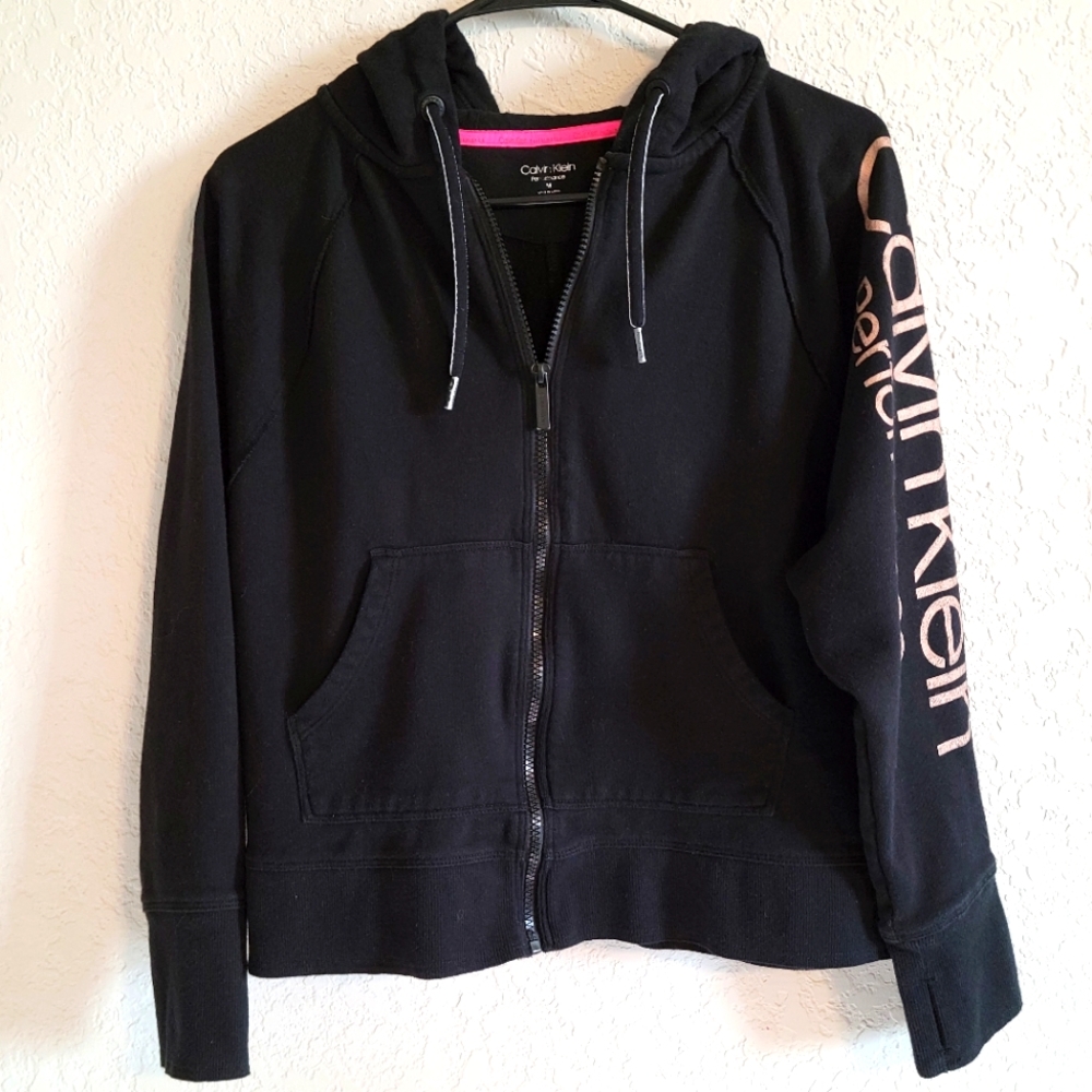 Calvin Klein Performance Women's Black Zipper Hoodie, M